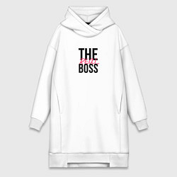 Женское худи-платье The real boss, цвет: белый