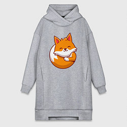 Женское худи-платье Orange fox, цвет: меланж