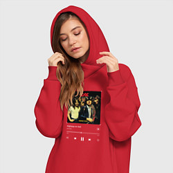 Женское худи-платье Highway to hell - AC DC, цвет: красный — фото 2