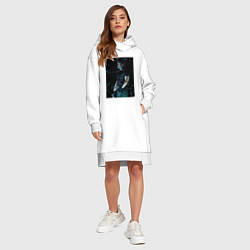 Женское худи-платье Звездное сияние, цвет: белый — фото 2