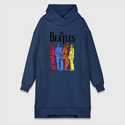 Женское худи-платье The Beatles all, цвет: тёмно-синий