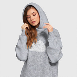 Женское худи-платье Ленивая овца, цвет: меланж — фото 2