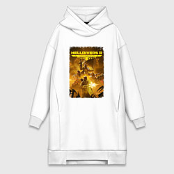 Женское худи-платье Helldivers 2: Battleground, цвет: белый