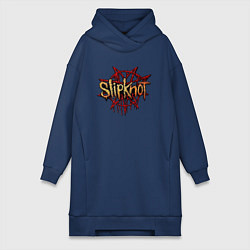 Женское худи-платье Slipknot original, цвет: тёмно-синий