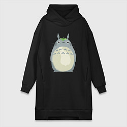 Женское худи-платье Neighbor Totoro, цвет: черный