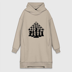 Женская толстовка-платье The chessboard