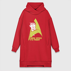 Женская толстовка-платье Спасибо Спок сегодня пятница