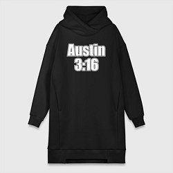 Женское худи-платье Стив Остин Austin 3:16, цвет: черный
