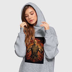 Женское худи-платье Тайский боец Муай Тай, цвет: меланж — фото 2