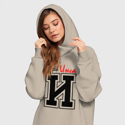 Женское худи-платье Инга человек с большой буквы, цвет: миндальный — фото 2