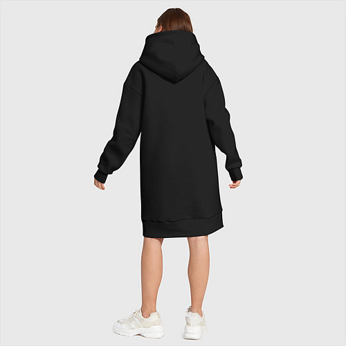 Женская толстовка-платье Альбина человек с большой буквы / Черный – фото 5
