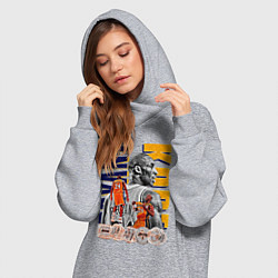 Женское худи-платье Коби Брайант Лейкерс, цвет: меланж — фото 2