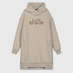 Женское худи-платье Logo Last Epoch, цвет: миндальный