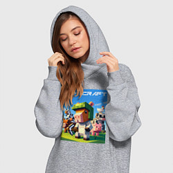 Женское худи-платье Capycraft - collaboration ai art, цвет: меланж — фото 2