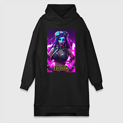 Женское худи-платье League of Legends Akali Kda, цвет: черный