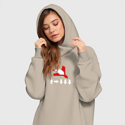 Женское худи-платье Helldivers 2: Stratagem 500 Kg Bomb, цвет: миндальный — фото 2