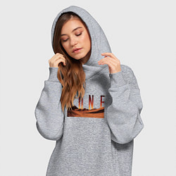 Женское худи-платье Дюна - пески, цвет: меланж — фото 2