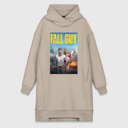 Женское худи-платье Ryan Gosling and Emily Blunt the fall guy, цвет: миндальный