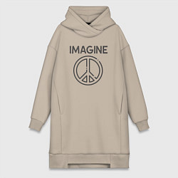 Женское худи-платье Peace imagine, цвет: миндальный