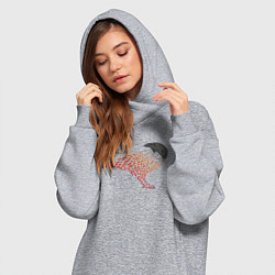 Женское худи-платье Crow, цвет: меланж — фото 2