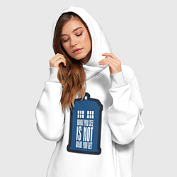 Женское худи-платье Что видишь то и получаешь, цвет: белый — фото 2