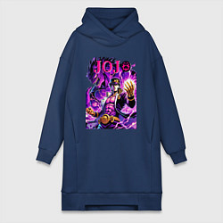 Женское худи-платье Jotaro Kujo and his new stand ai art, цвет: тёмно-синий