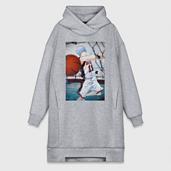 Женское худи-платье Баскетбол Тэцуя Куроко, цвет: меланж