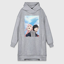 Женское худи-платье Милый во Франксе Хиро, цвет: меланж