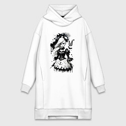 Женское худи-платье Baby witch - fantasy ai art, цвет: белый
