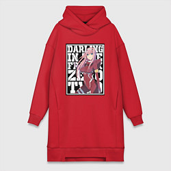 Женское худи-платье Darling in the FranXX zero, цвет: красный