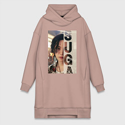Женское худи-платье Agust D, цвет: пыльно-розовый