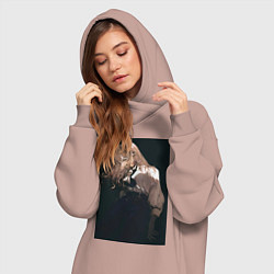 Женское худи-платье Ведьма и чудовище Гидо, цвет: пыльно-розовый — фото 2