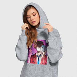 Женское худи-платье Киётака Аянокоджи манипулятор, цвет: меланж — фото 2