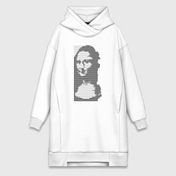 Женское худи-платье Mona Lisa text, цвет: белый