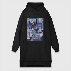 Женское худи-платье Патриотизм Джеймс Мориарти, цвет: черный