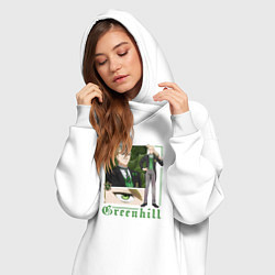 Женское худи-платье Темный дворецкий Герман Гринхилл, цвет: белый — фото 2