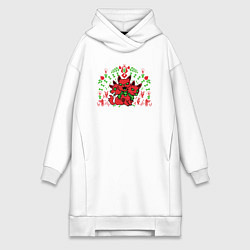 Женское худи-платье Hades Cerberus dog, цвет: белый