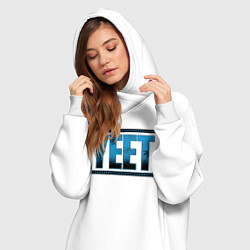 Женское худи-платье Jey Uso yeet wwe, цвет: белый — фото 2