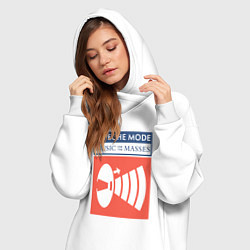 Женское худи-платье Depeche Mode - Music for the masses merch, цвет: белый — фото 2
