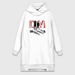 Женское худи-платье Depeche Mode - World in my eyes fletch, цвет: белый