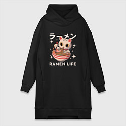 Женское худи-платье Ramne life, цвет: черный