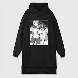 Женское худи-платье Реинкарнация безработного Эрис Бореас Грейрат Руде, цвет: черный
