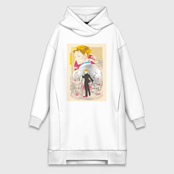 Женское худи-платье Магическая битва Кэнто Нанами офисный рабочий, цвет: белый