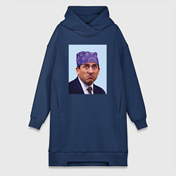 Женское худи-платье Michael Scott - Prison mike the office meme, цвет: тёмно-синий