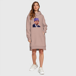 Женское худи-платье Prison mike Michael Scott офис, цвет: пыльно-розовый — фото 2