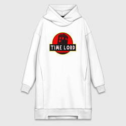 Женское худи-платье Повелитель времени, цвет: белый