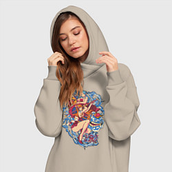 Женское худи-платье Оne piece виви и нами vivi and nami, цвет: миндальный — фото 2