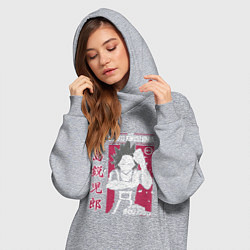 Женское худи-платье Моя геройская академия My Hero Academia Эйдзиро Ки, цвет: меланж — фото 2