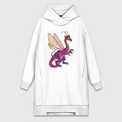 Женское худи-платье HOMM3 Faerie Dragon, цвет: белый