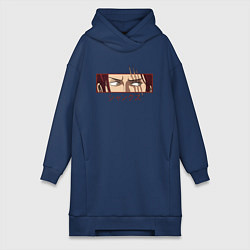 Женское худи-платье One Piece Shanks, цвет: тёмно-синий